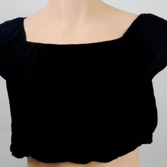 so rad by A TV Junior's Shirt Size S Black Off the Shoulder Top   NWT (SL011) - Picture 6 of 7